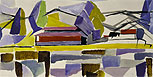 Ausschnitt aus dem Gem�lde "Badehaus" von Carl Unger (Bild: Belvedere)